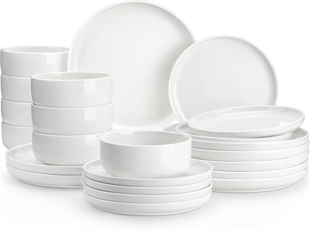 24pcs modern Porcelain Large family dinnerware set for daily use