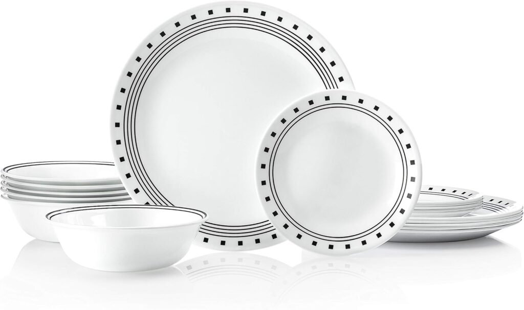 BPA FREE Corelle lightweight dinnerware set