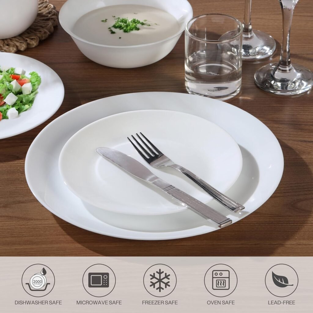 Cello Opal glass dinnerware set