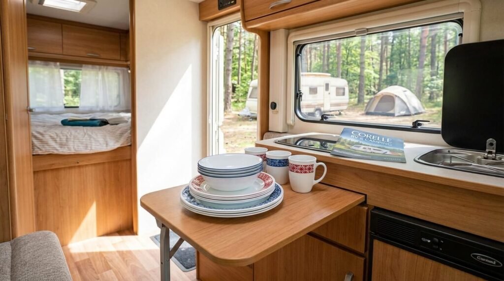 Corelle dishes for RV camping and Caravan