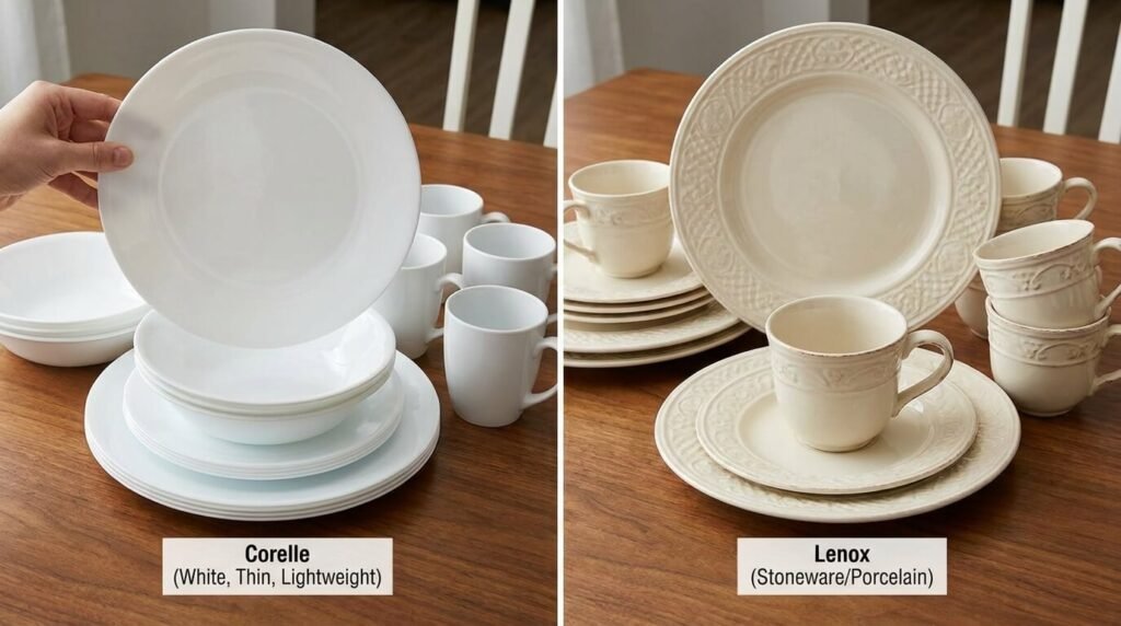 Corelle vs Lenox dinnerware comparison