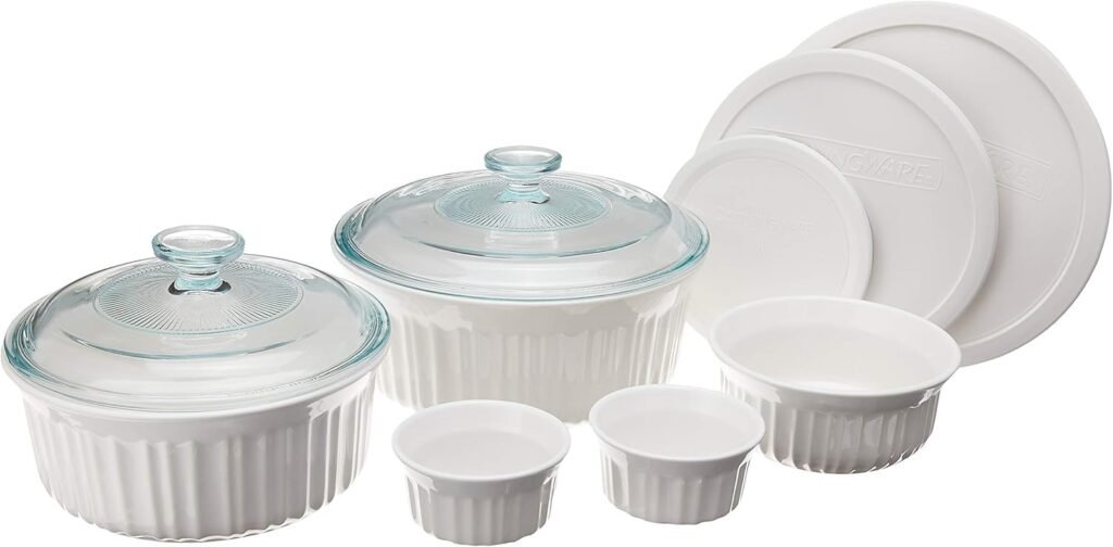 CorningWare French white ceramic bakeware