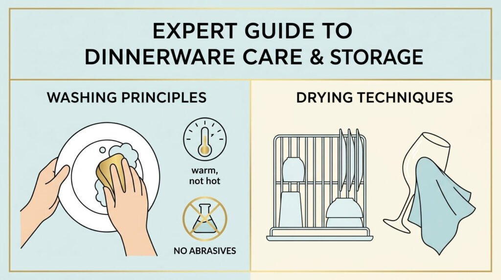 How to care for and store Dinnerware
