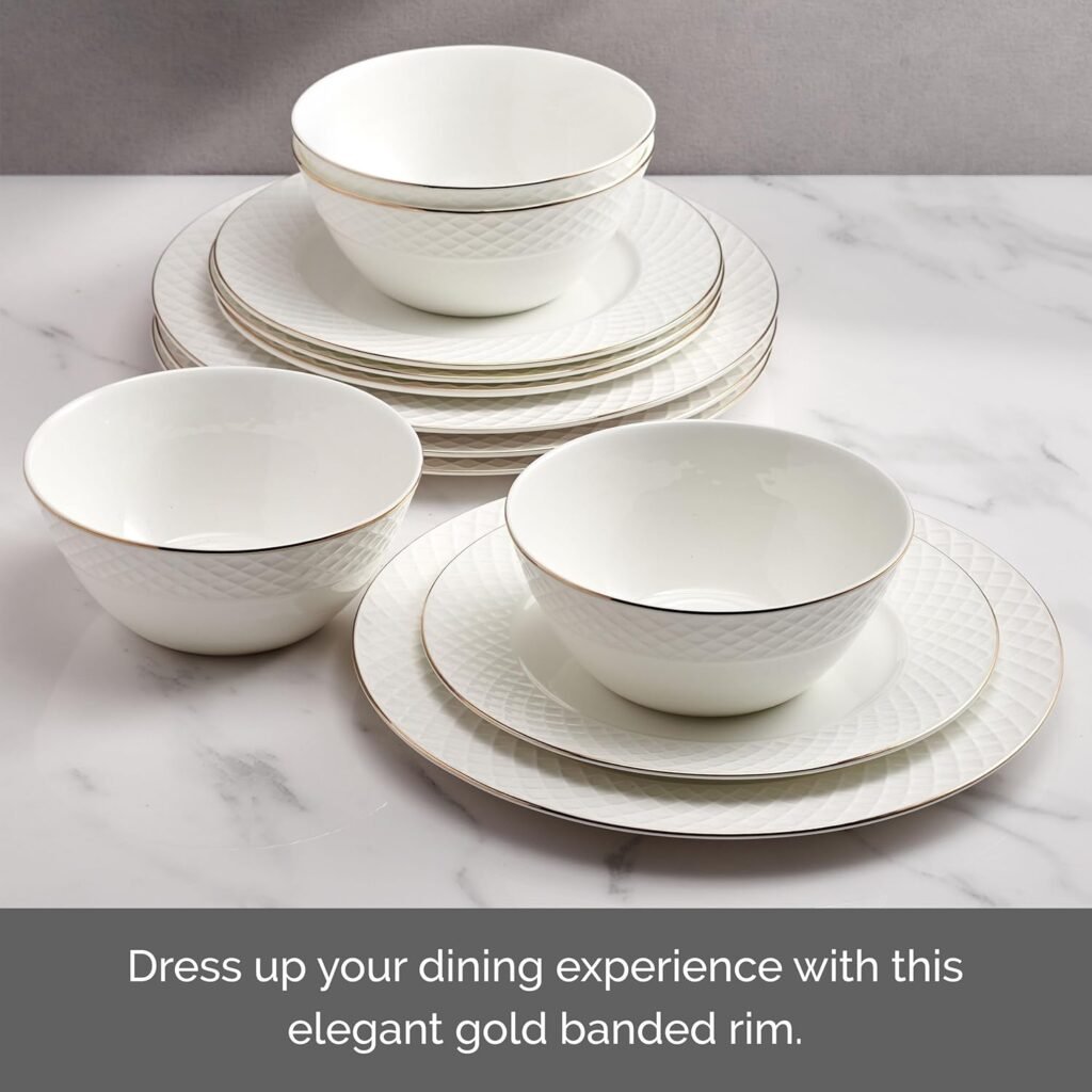 Mikasa lightweight Bone China 12pcs Dinnerware set