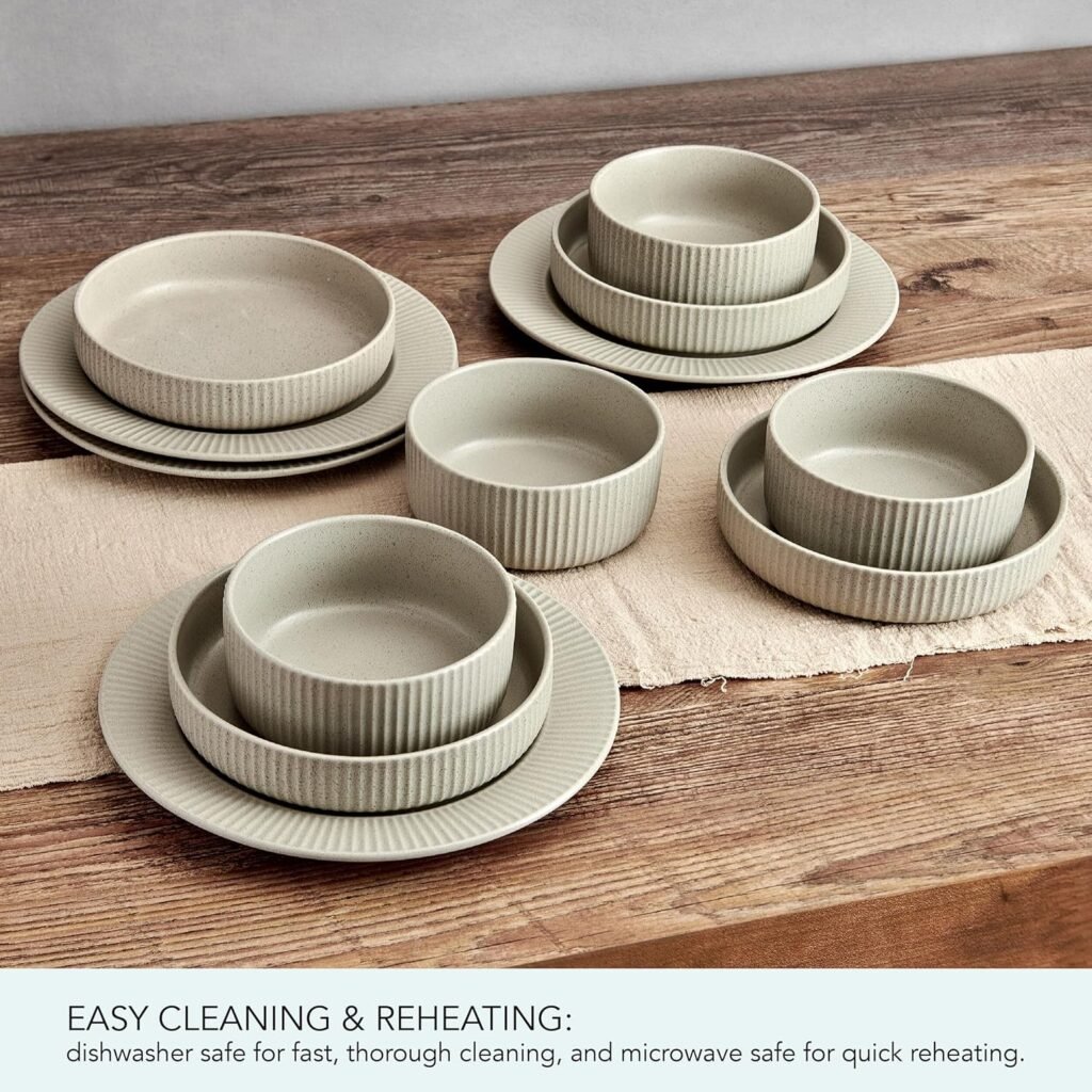Pfaltzgraff stoneware 12pcs modern dinnerware set