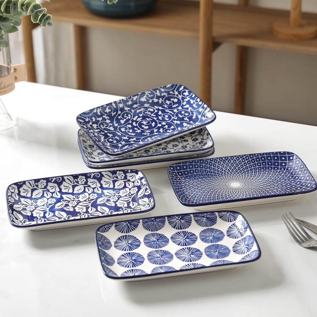 Selamica ceramic rectangular salad plates