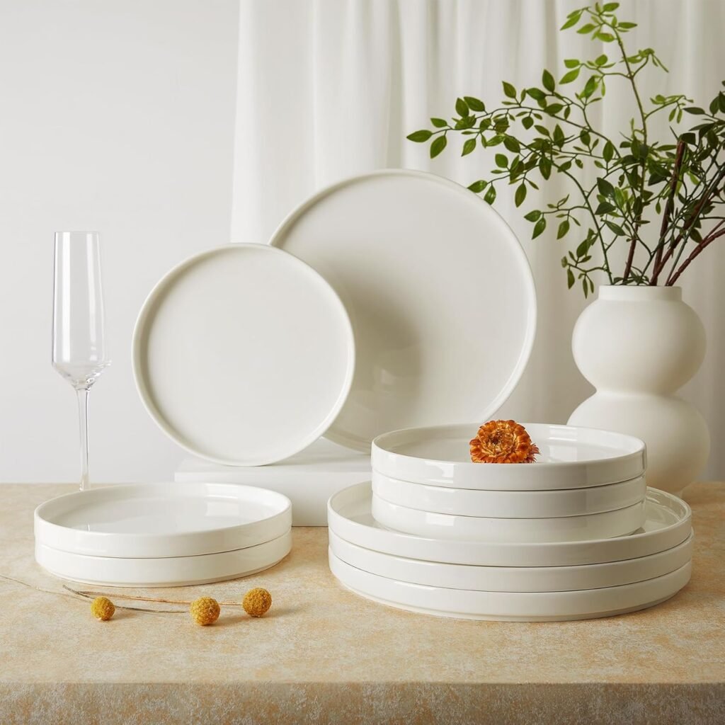 Sweese Porcelain Flat dinner plates set