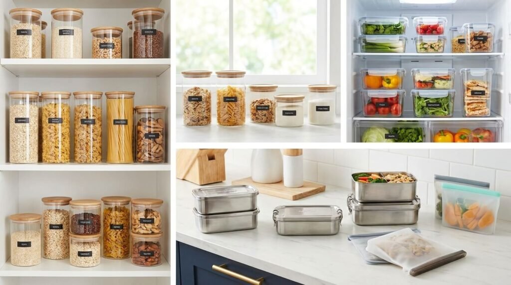 Types of material food storage containers
