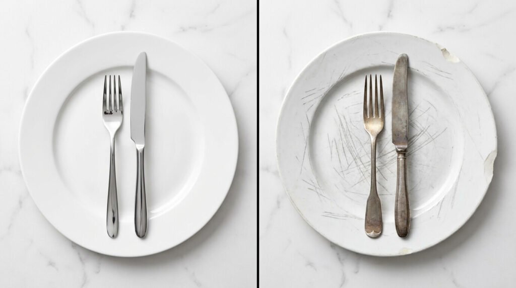 are scratched plates dangerous