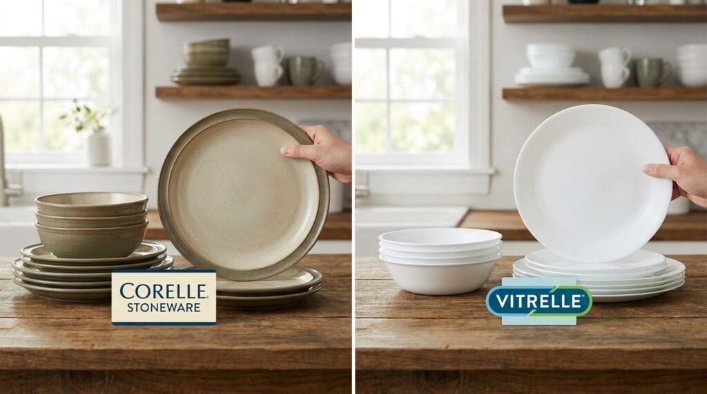 Corelle Stoneware vs Vitrelle