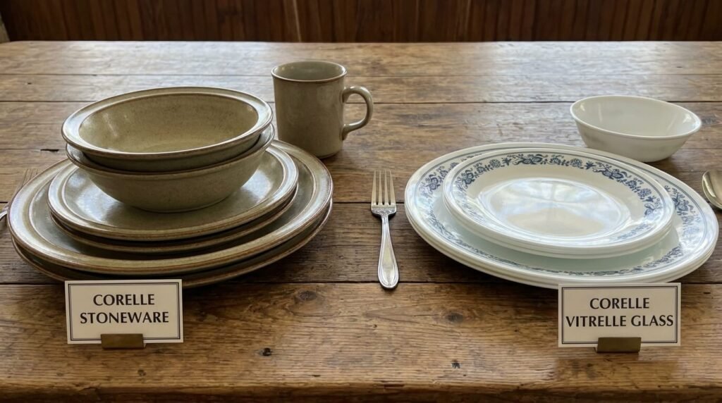 Difference between vitrelle and corelle stoneware