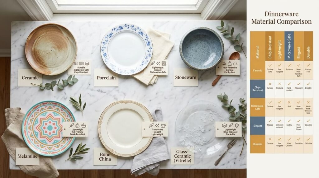 dinnerware materials comparison