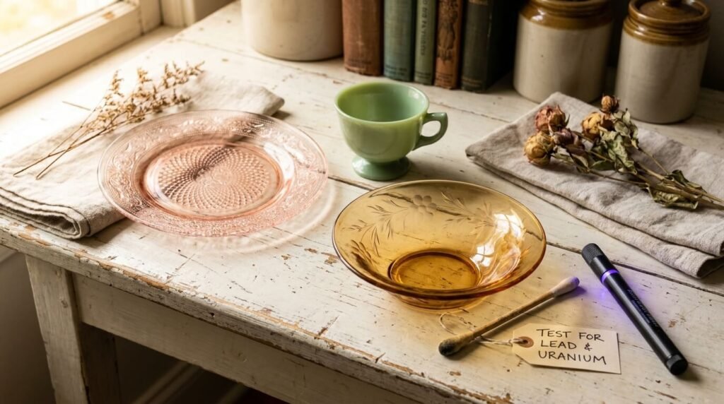 does depression glass contain Lead