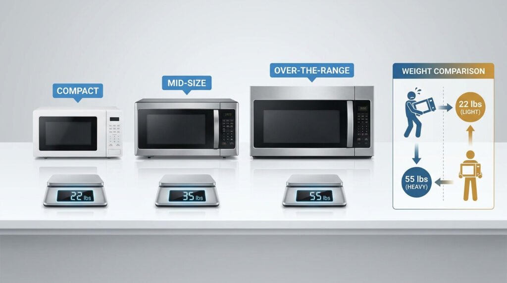 how much do microwaves weigh