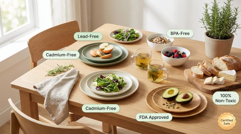 non-toxic dinnerware free from lead and cadmium