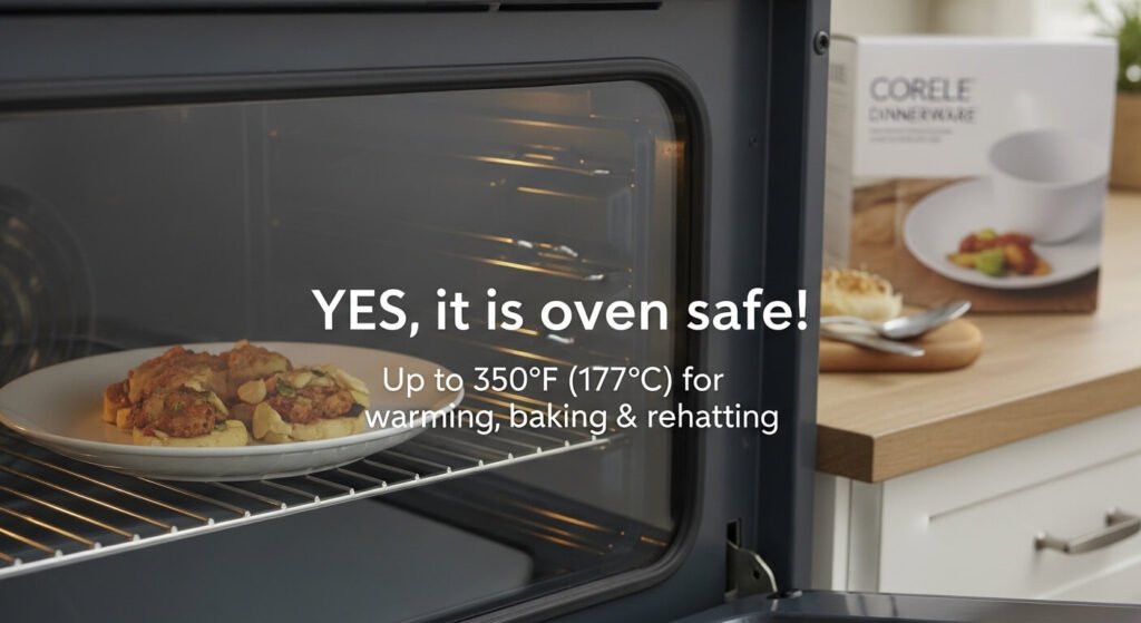 Oven safe Corelle dishes for warming and reheating
