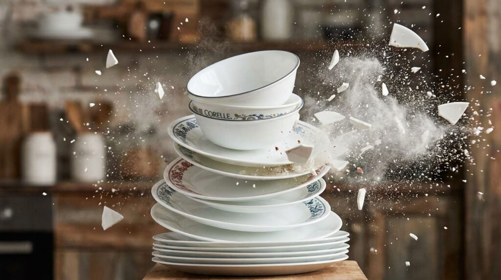 thermal shock causing corelle dinnerware to shatter