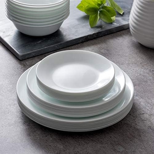 White Corelle Vitrelle Lead Free 8pcs dinner plates