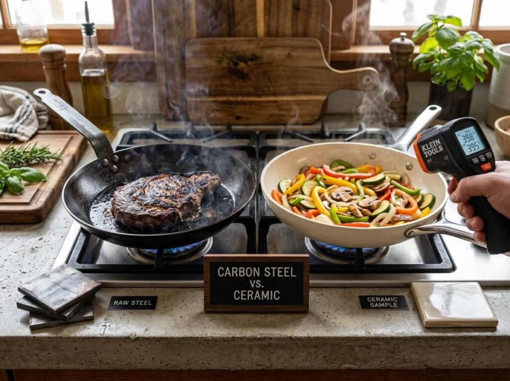 Carbon Steel vs Ceramic Pans