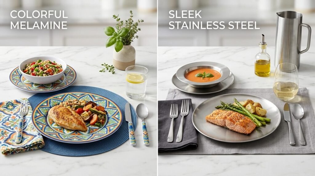 Melamine vs Stainless Steel