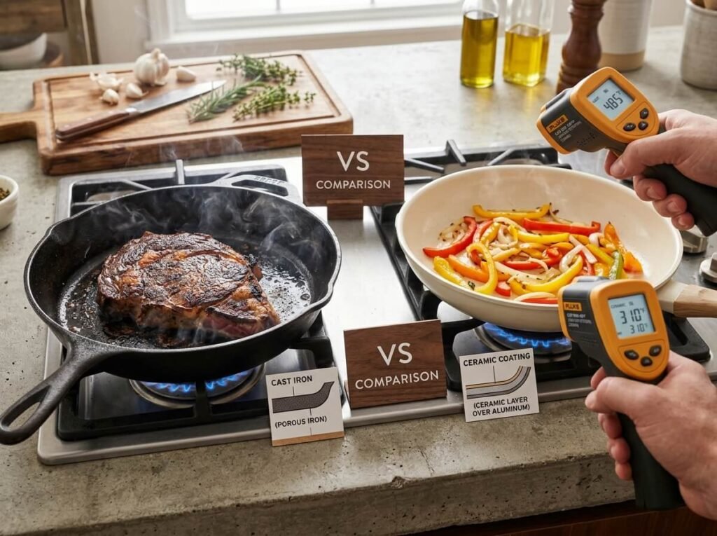 Cast Iron vs Ceramic Cookware
