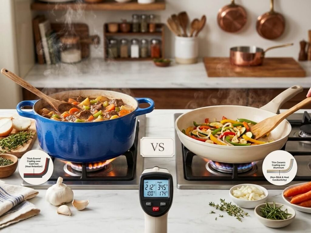 Enamel vs Ceramic Cookware