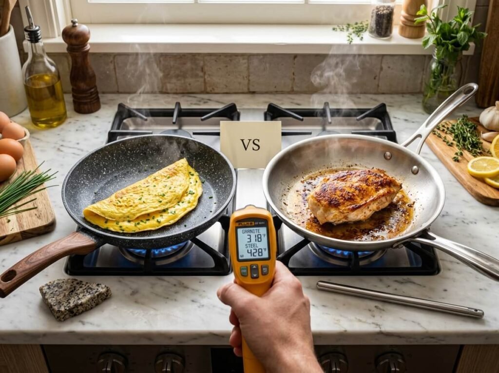 Granite Cookware vs Stainless Steel